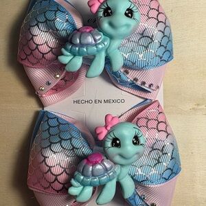 Colorful Turtle Hair Bows